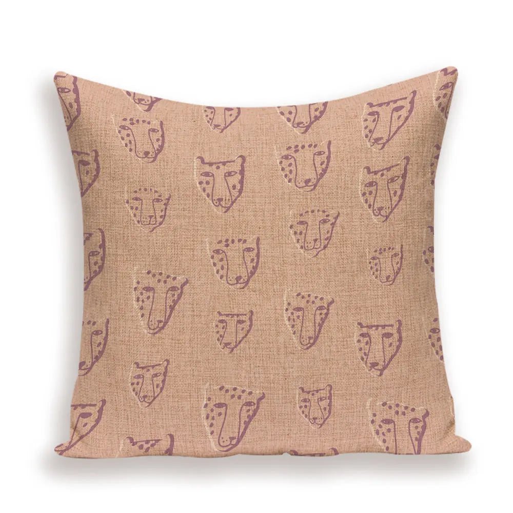 Housse De Coussin Chinois Tête De Tigre - Maison Coussin