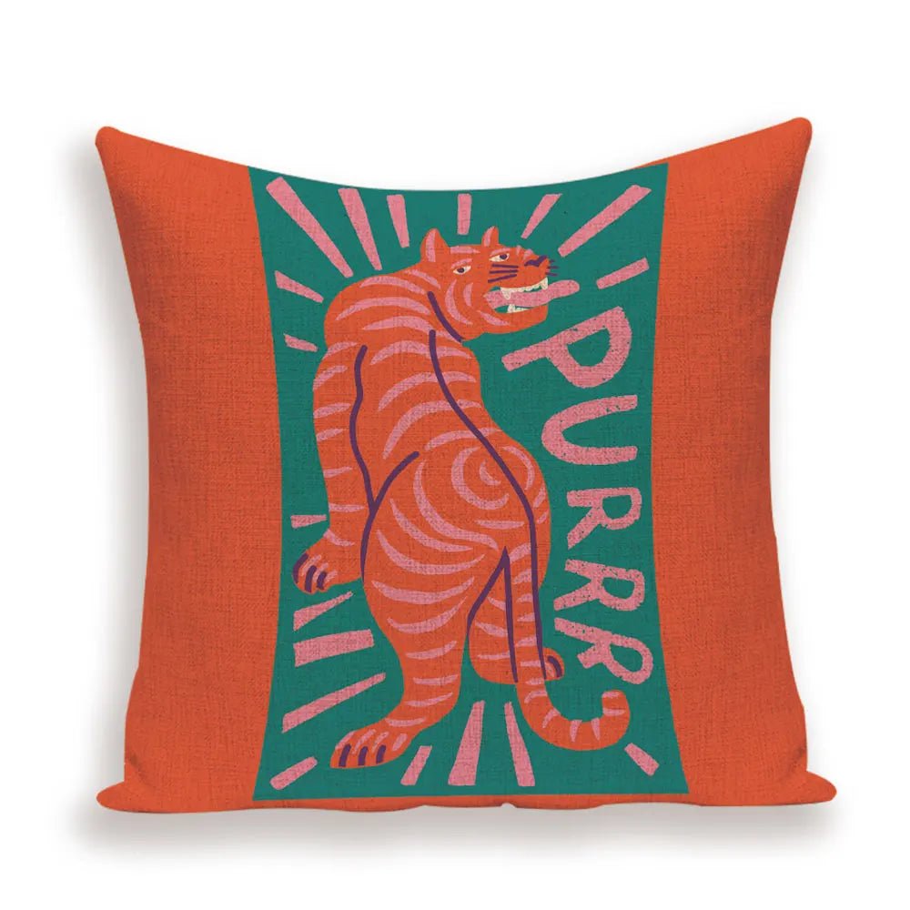 Housse De Coussin Chinois Tigre Vintage - Maison Coussin