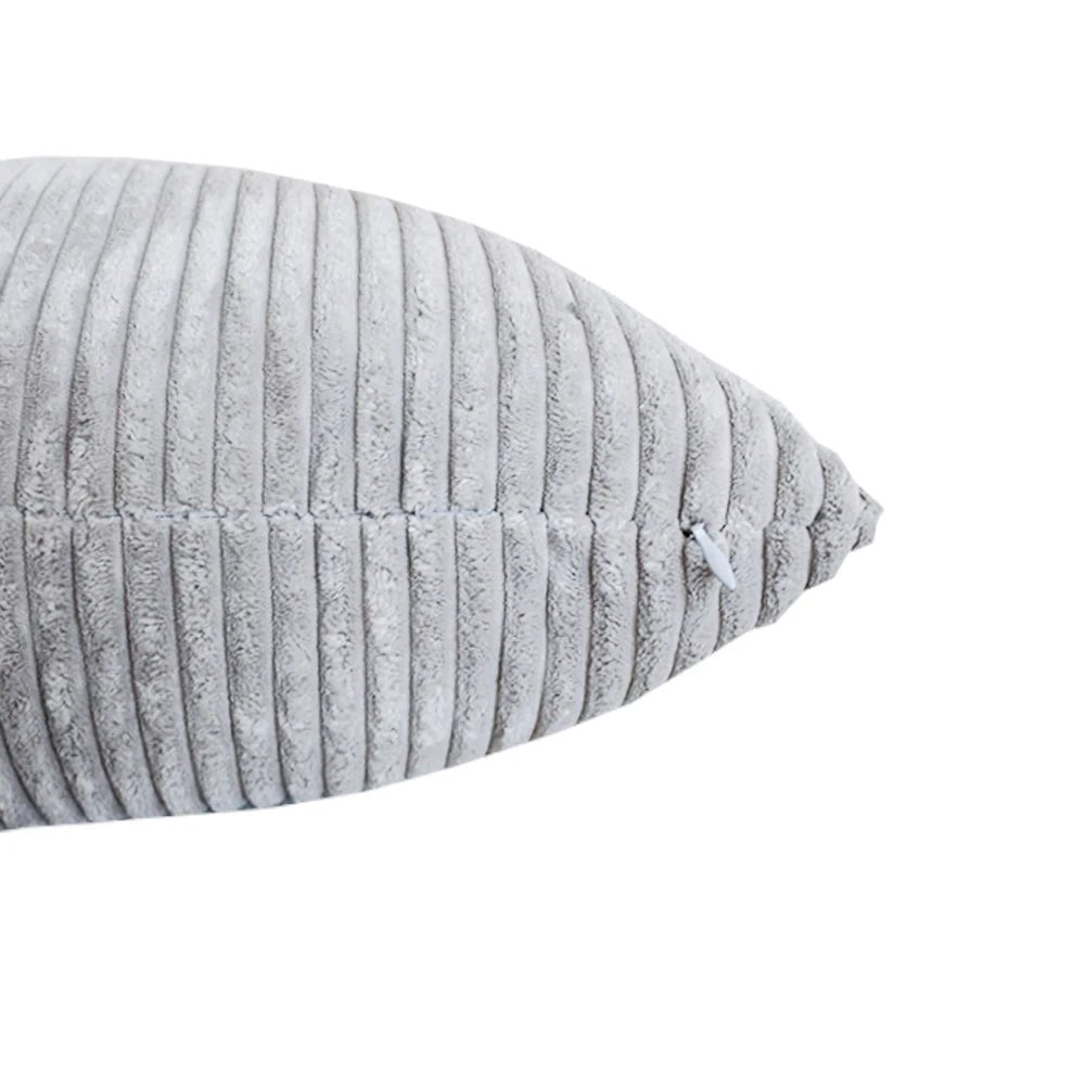 Housse De Coussin Velours Gris - Maison Coussin