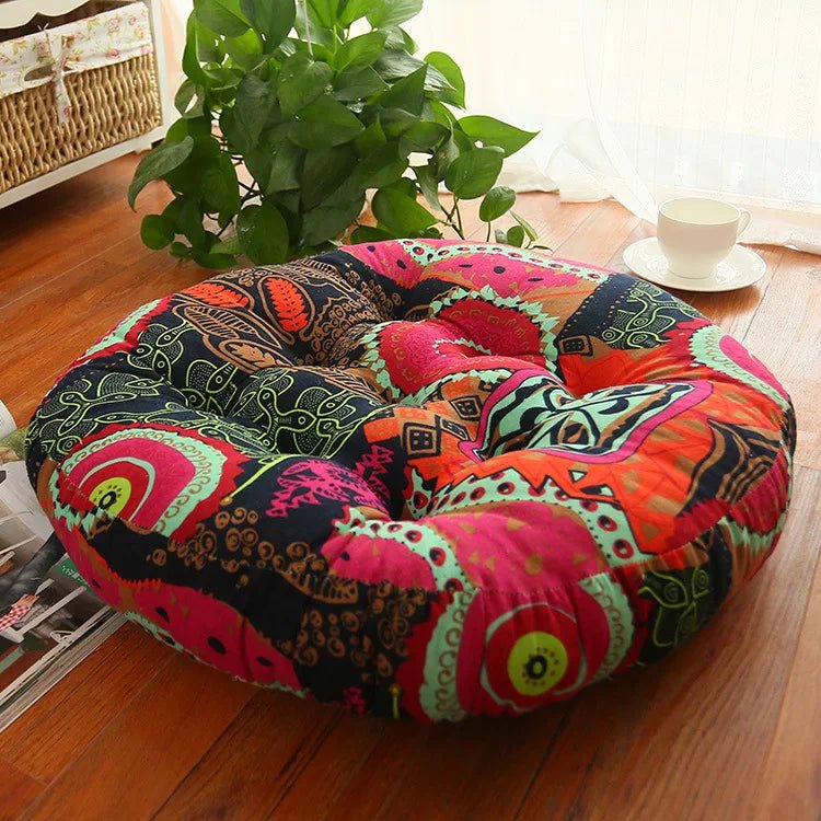 Coussin De Sol Rond Boheme Style Nomade - Maison Coussin