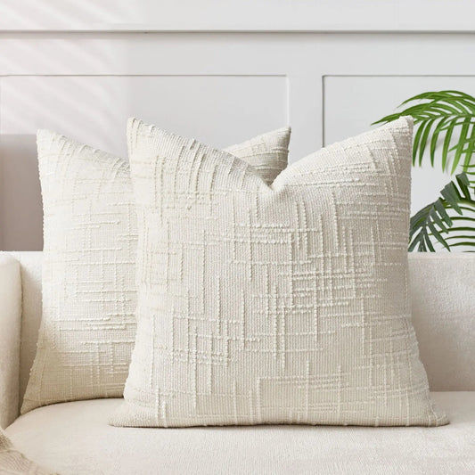 House De Coussin Chenille Crème - Maison Coussin