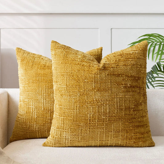 House De Coussin Chenille Jaune - Maison Coussin