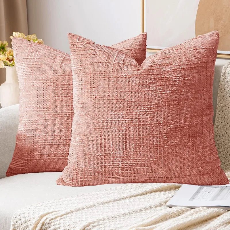 House De Coussin Chenille Rose - Maison Coussin