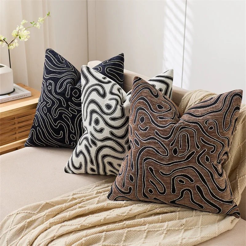 Housse De Coussin Abstrait Vert - Maison Coussin