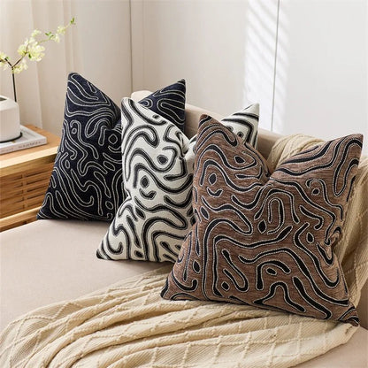 Housse De Coussin Abstrait Vert - Maison Coussin