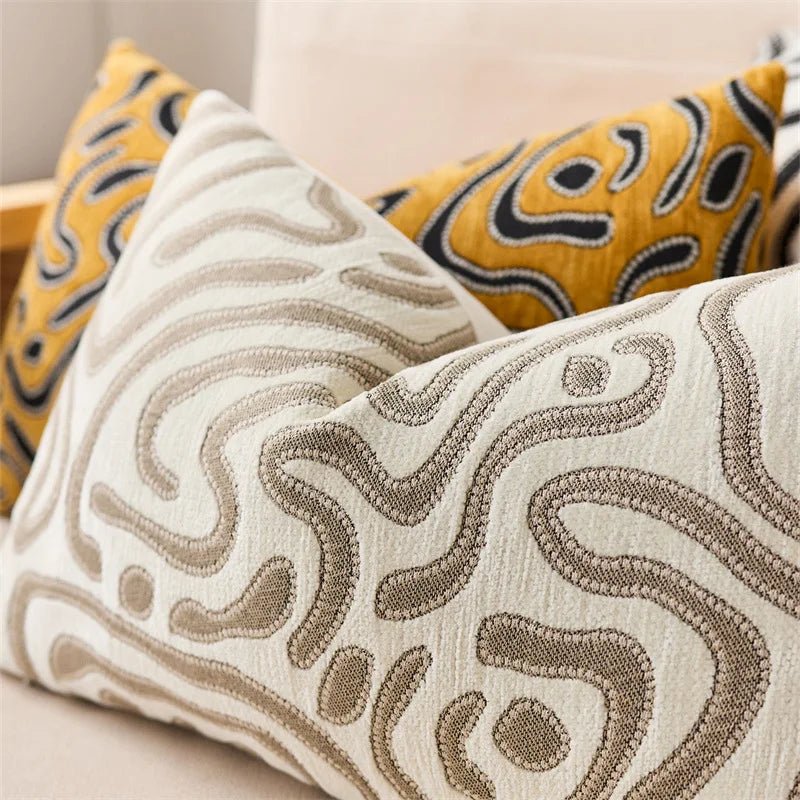 Housse De Coussin Abstrait Vert - Maison Coussin