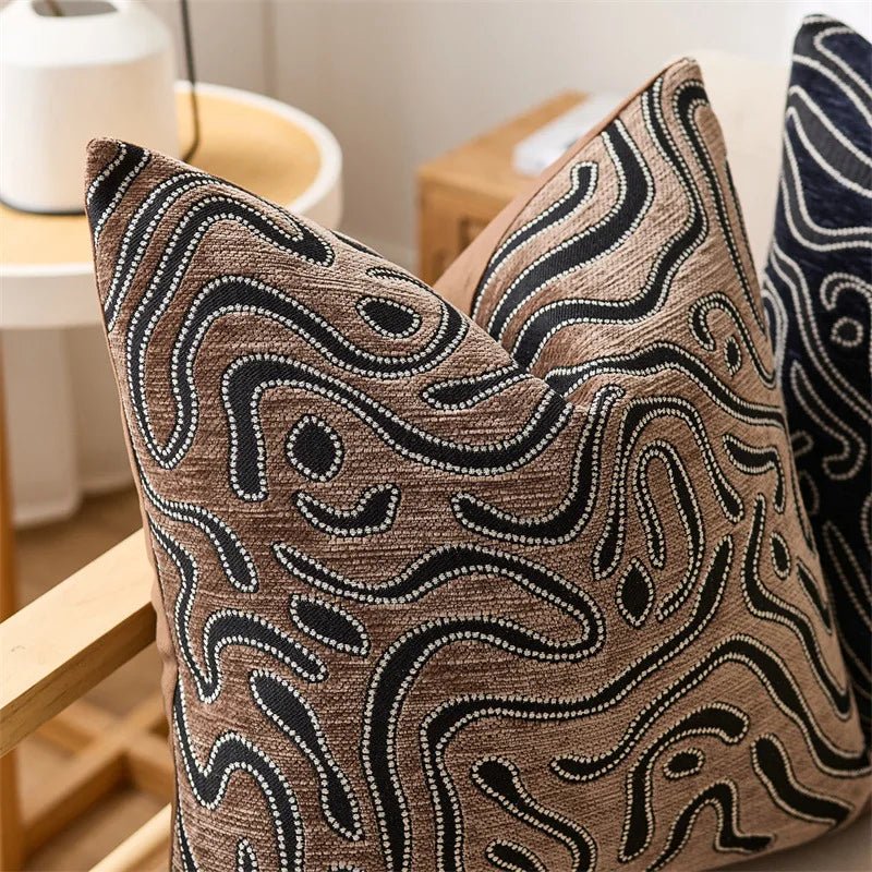 Housse De Coussin Abstrait Vert - Maison Coussin