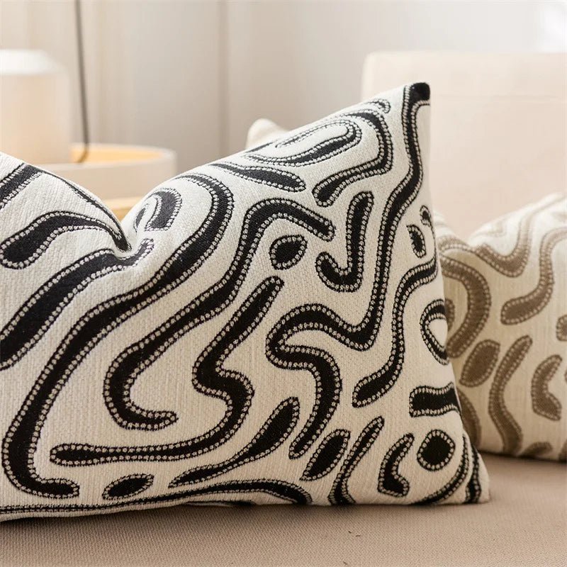Housse De Coussin Abstrait Vert - Maison Coussin