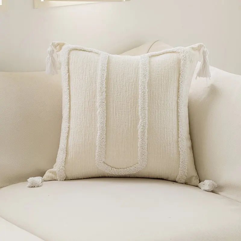 Housse De Coussin Boheme à Franges - Maison Coussin