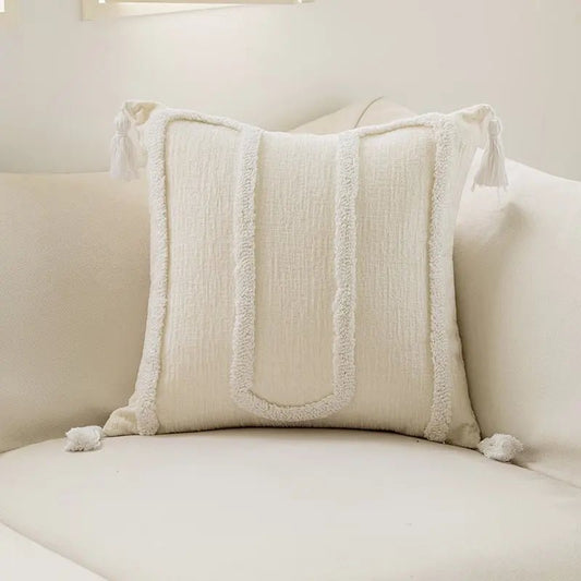 Housse De Coussin Boheme à Franges - Maison Coussin
