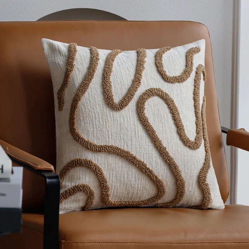 Housse De Coussin Boheme Beige & Marron - Maison Coussin