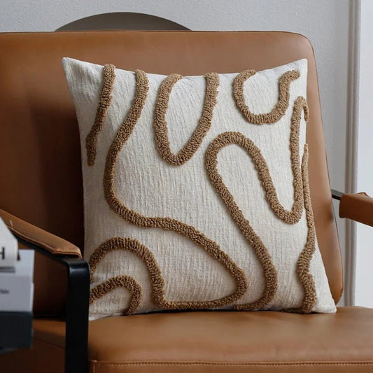 Housse De Coussin Boheme Beige & Marron - Maison Coussin
