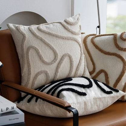 Housse De Coussin Boheme Beige & Marron - Maison Coussin