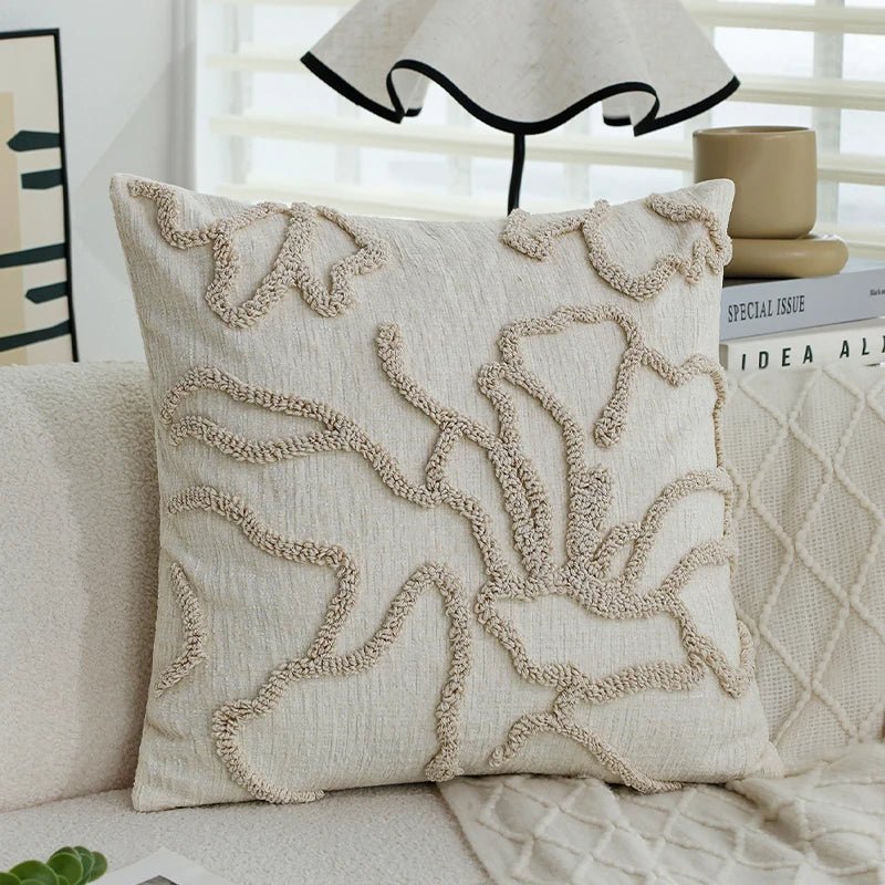 Housse De Coussin Boheme Chic Beige - Maison Coussin