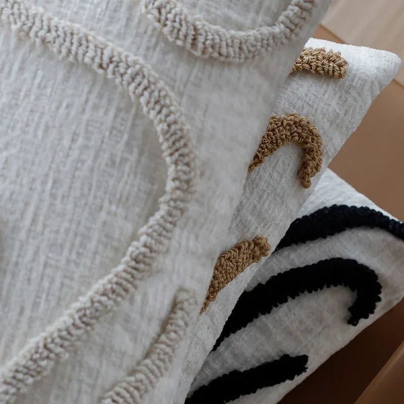 Housse De Coussin Boheme Chic Beige & Marron - Maison Coussin