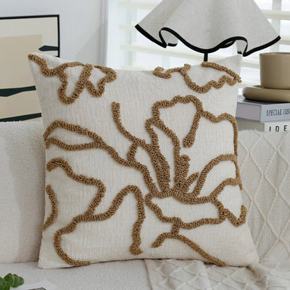 Housse De Coussin Boheme Chic Beige & Marron - Maison Coussin