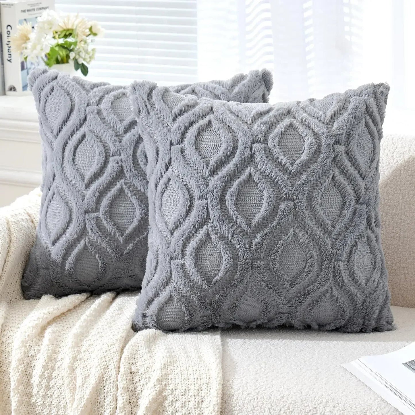 Housse De Coussin Design Gris - Maison Coussin