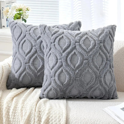 Housse De Coussin Design Gris - Maison Coussin