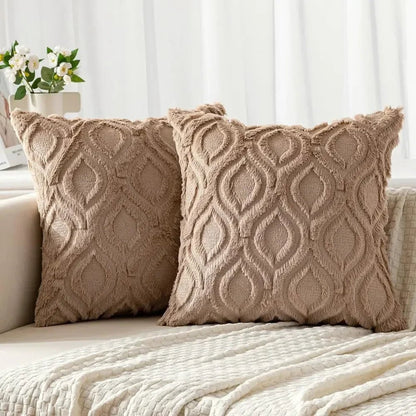 Housse De Coussin Design Marron - Maison Coussin