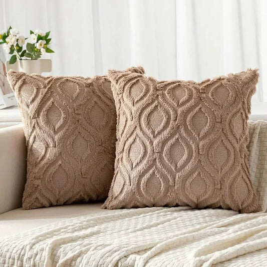 Housse De Coussin Design Marron - Maison Coussin
