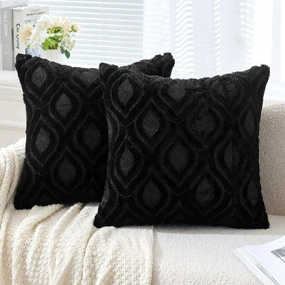 Housse De Coussin Design Noir - Maison Coussin
