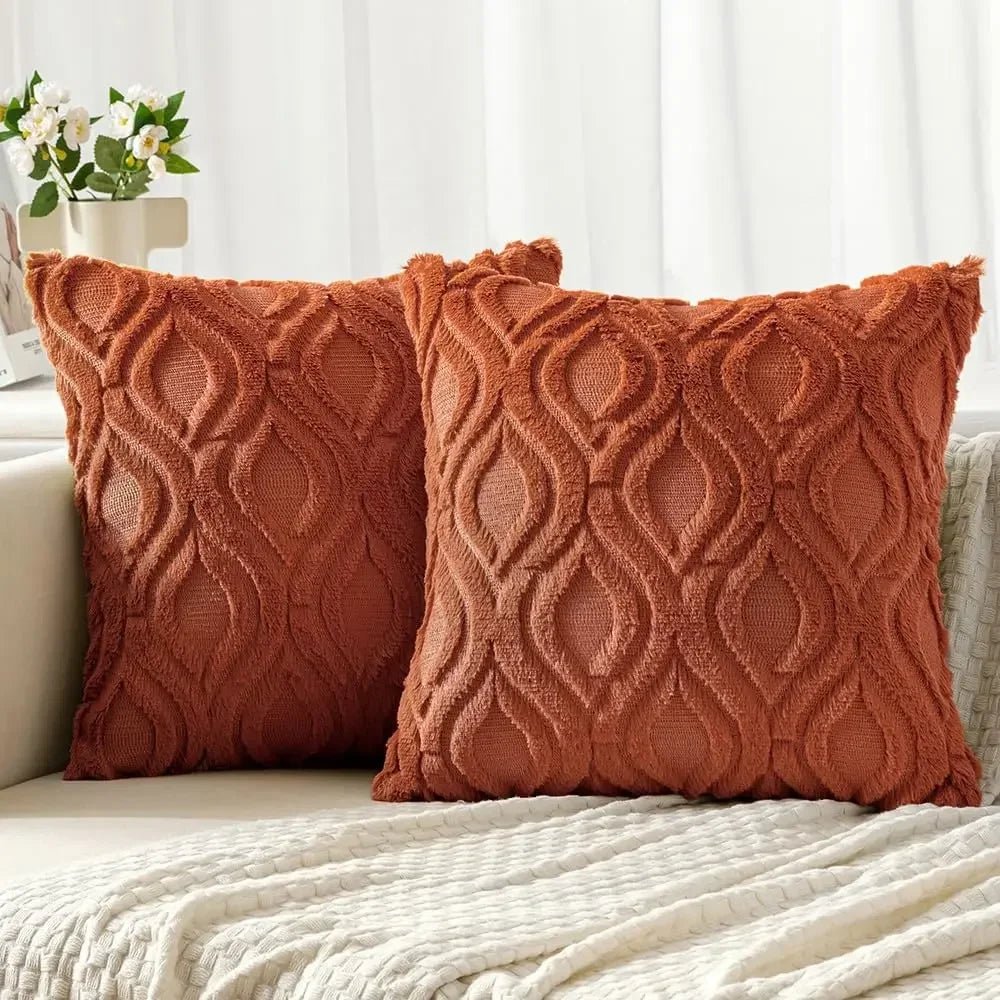 Housse De Coussin Design Orange - Maison Coussin