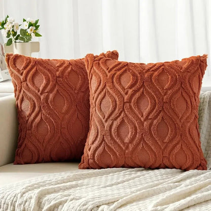 Housse De Coussin Design Orange - Maison Coussin