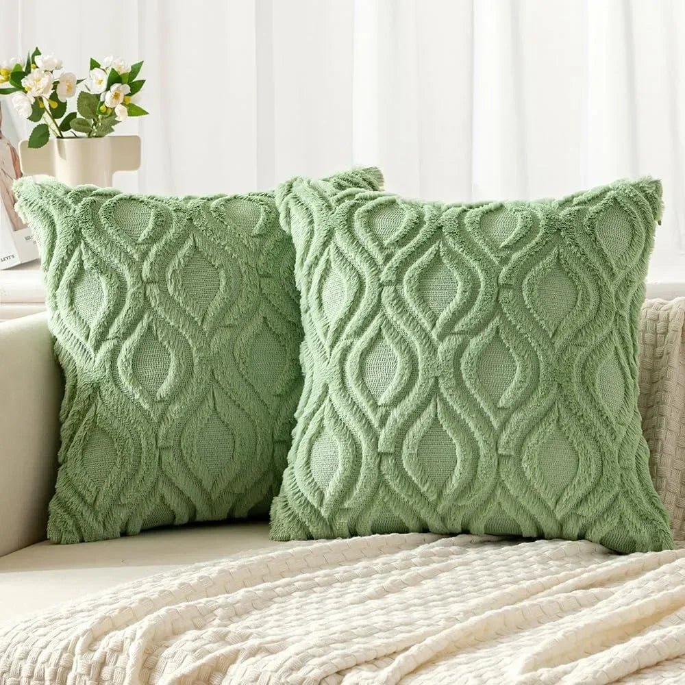Housse De Coussin Design Vert - Maison Coussin