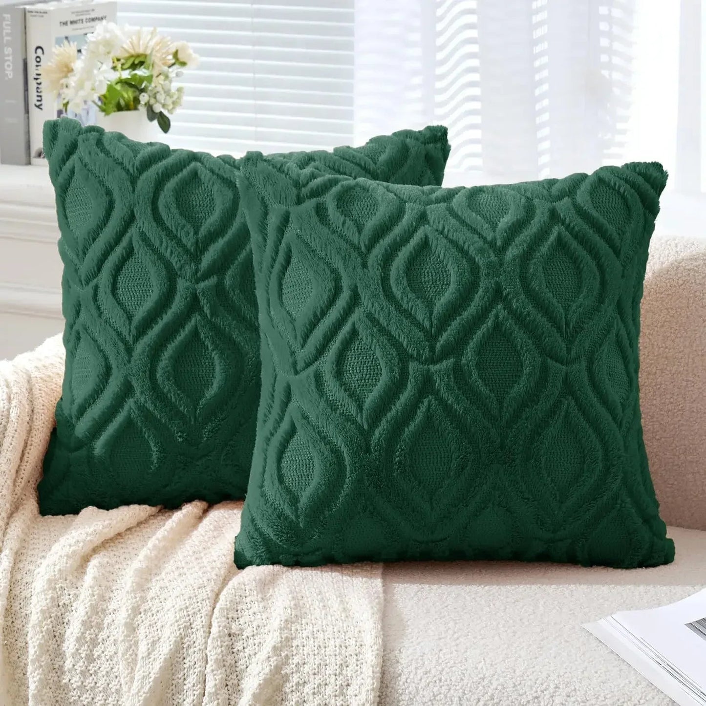 Housse De Coussin Design Vert Foncé - Maison Coussin