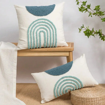 Housse De Coussin Esprit Bohème Bleu - Maison Coussin