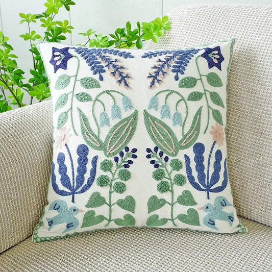 Housse De Coussin Fleuri Botanique - Maison Coussin