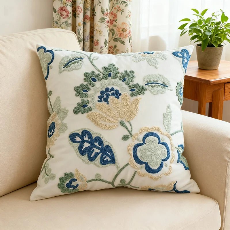 Housse De Coussin Fleuri Chic - Maison Coussin