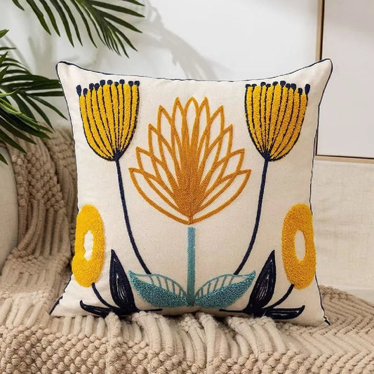 Housse De Coussin Fleuri Tulipe Moderne - Maison Coussin