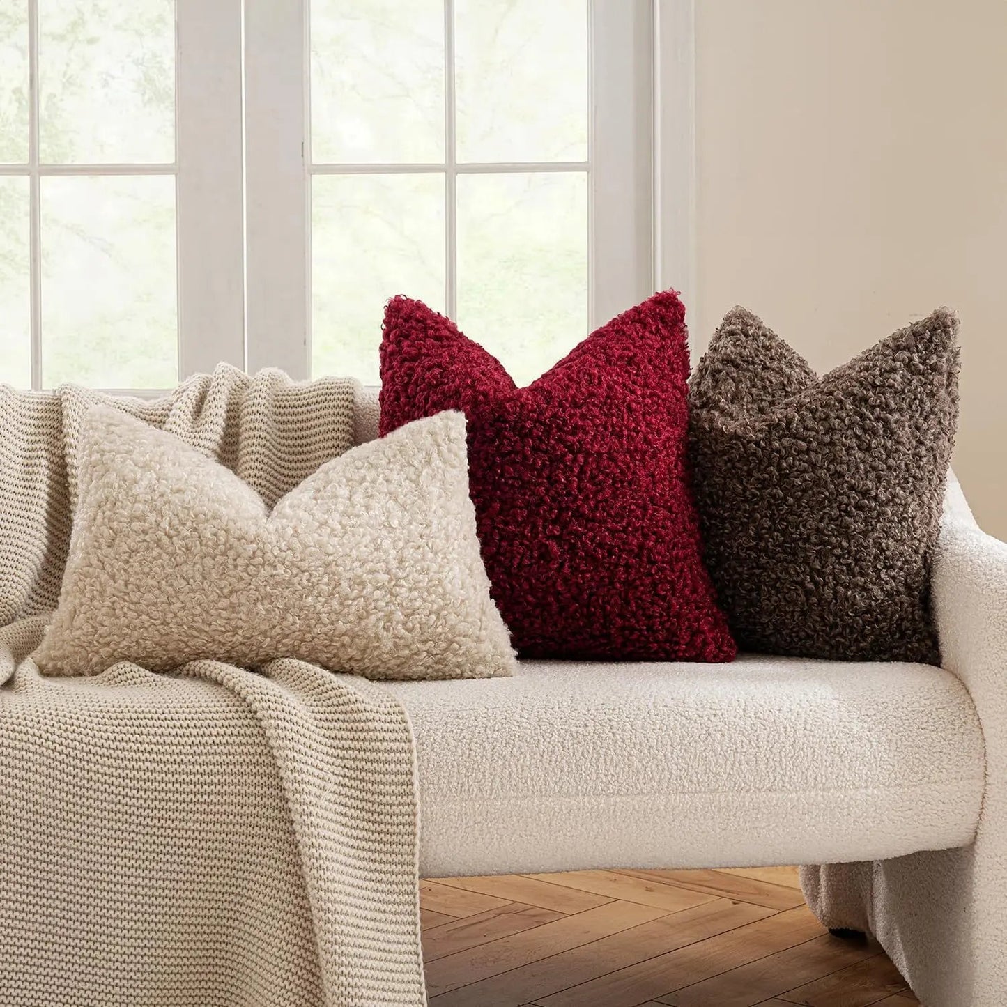 Housse De Coussin Laine Vert - Maison Coussin