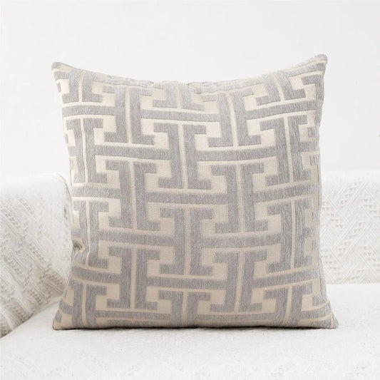 Housse De Coussin Moderne Gris - Maison Coussin