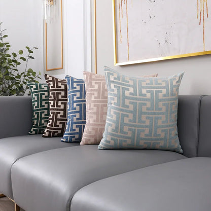Housse De Coussin Moderne Gris - Maison Coussin