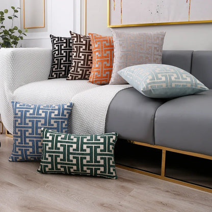 Housse De Coussin Moderne Gris - Maison Coussin