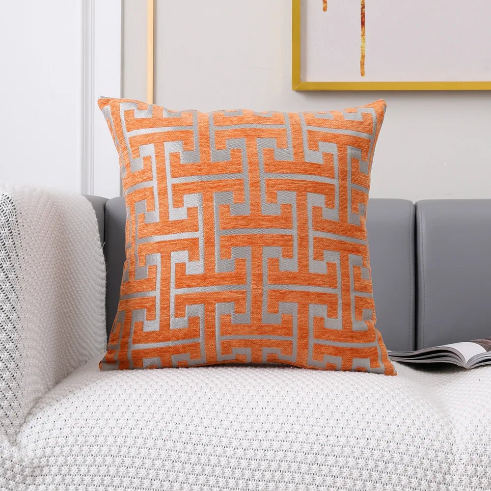 Housse De Coussin Moderne Orange - Maison Coussin