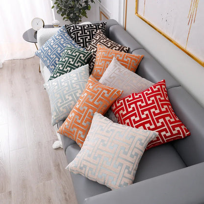 Housse De Coussin Moderne Vert - Maison Coussin