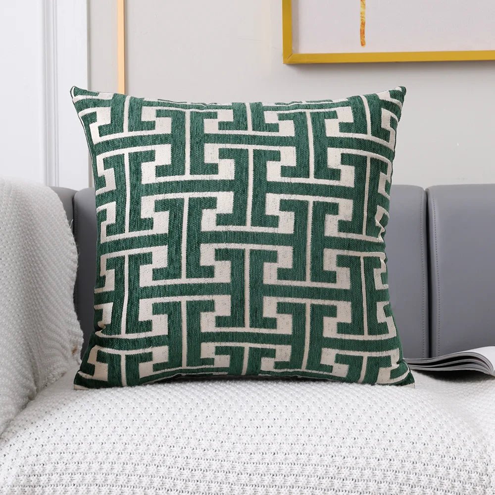 Housse De Coussin Moderne Vert - Maison Coussin