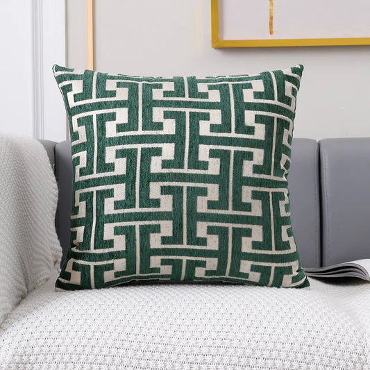Housse De Coussin Moderne Vert - Maison Coussin