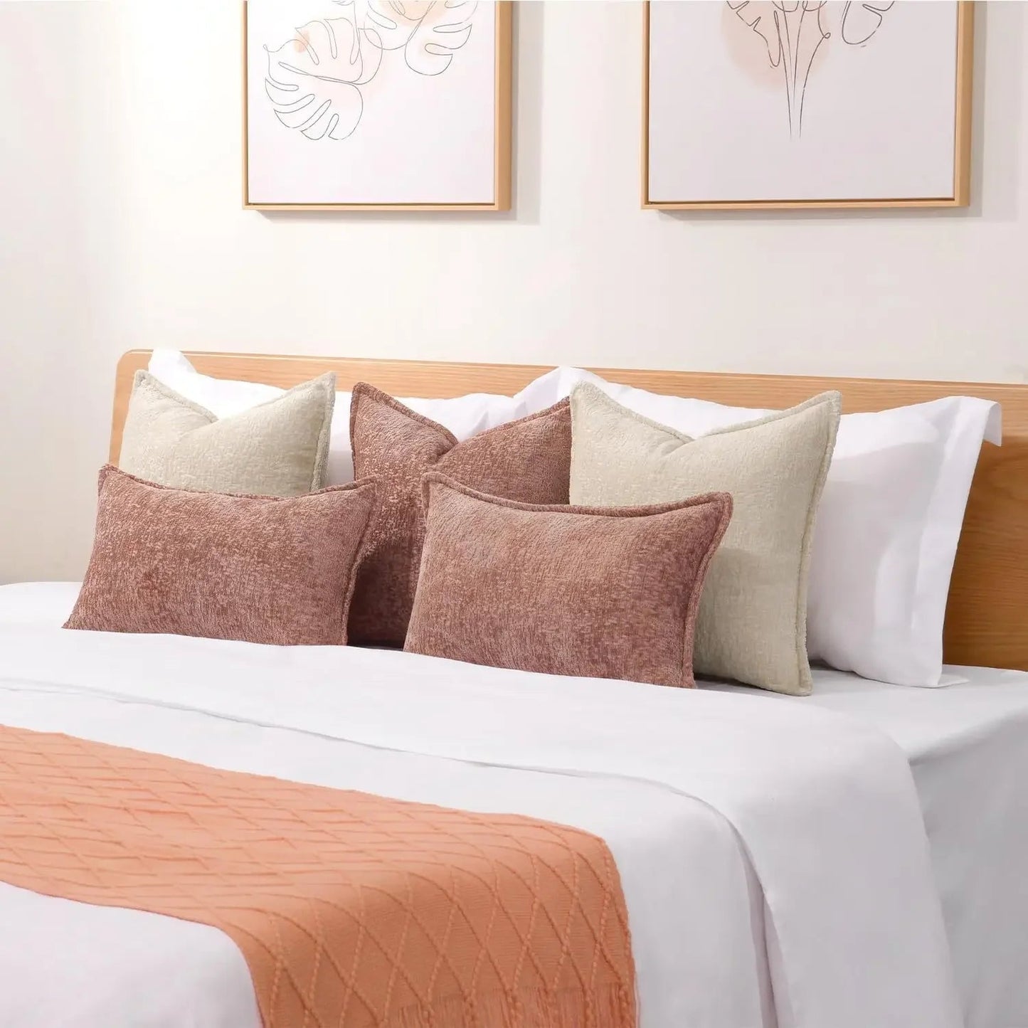 Housse De Coussin Nordique Beige - Maison Coussin