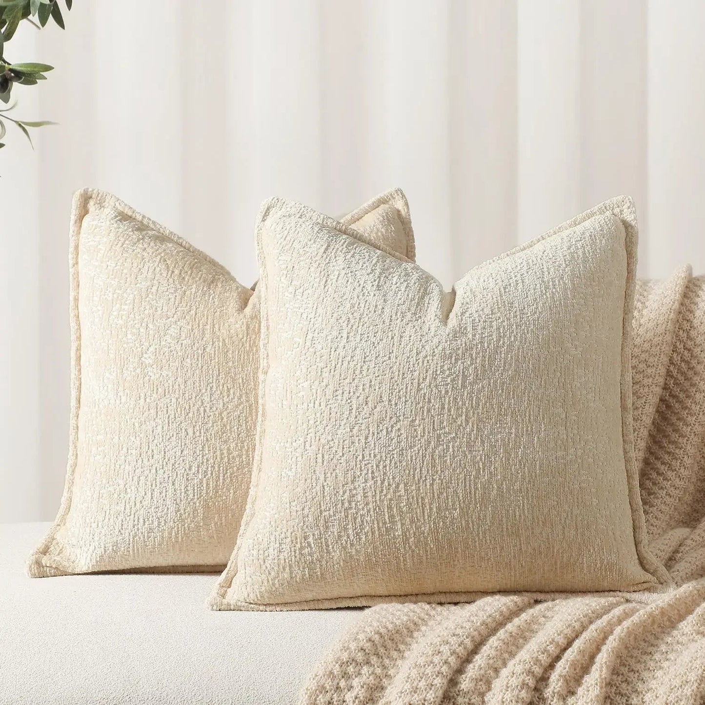 Housse De Coussin Nordique Beige - Maison Coussin