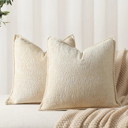 Housse De Coussin Nordique Beige - Maison Coussin