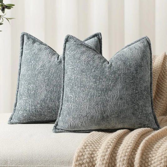 Housse De Coussin Nordique Bleu Ciel - Maison Coussin