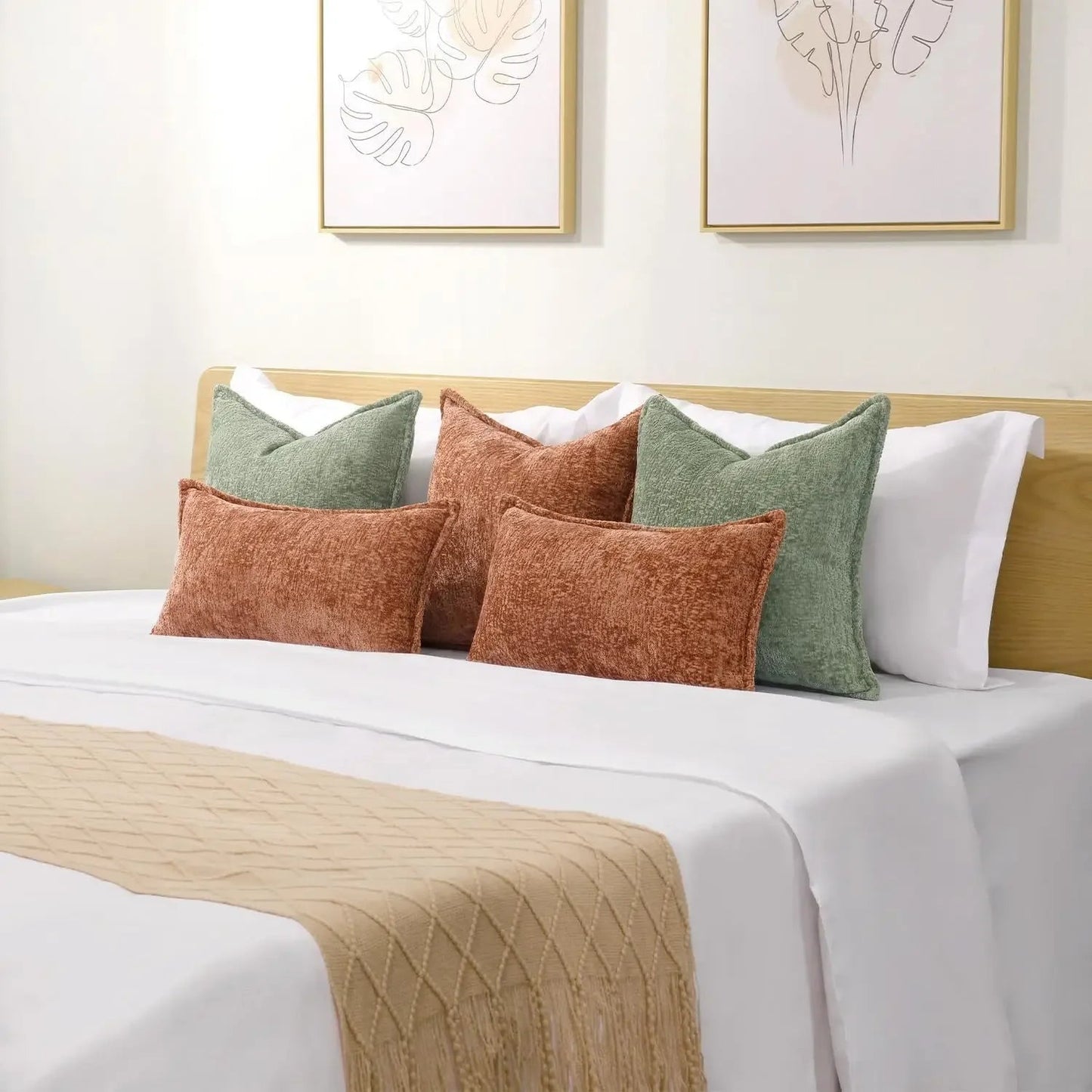 Housse De Coussin Nordique Camel - Maison Coussin