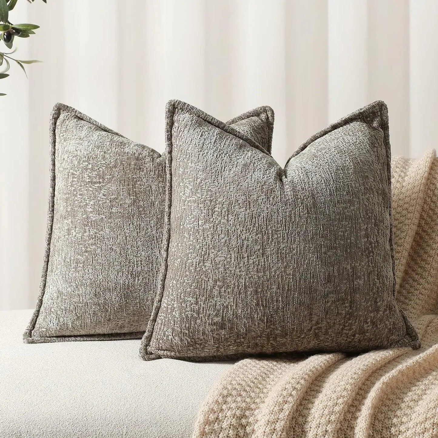 Housse De Coussin Nordique Gris - Maison Coussin