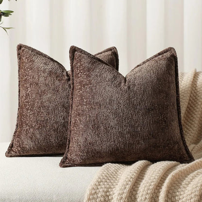 Housse De Coussin Nordique Marron Foncé - Maison Coussin