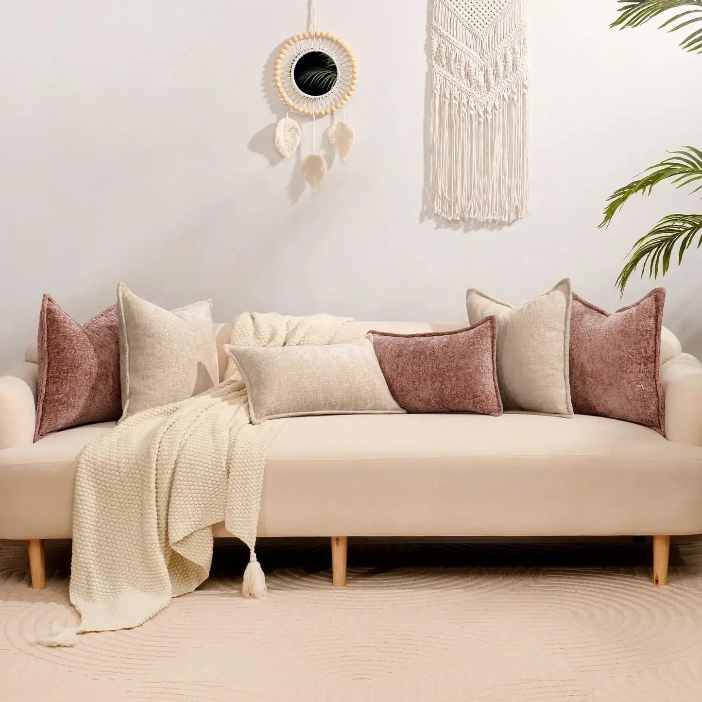 Housse De Coussin Nordique Vert Olive - Maison Coussin