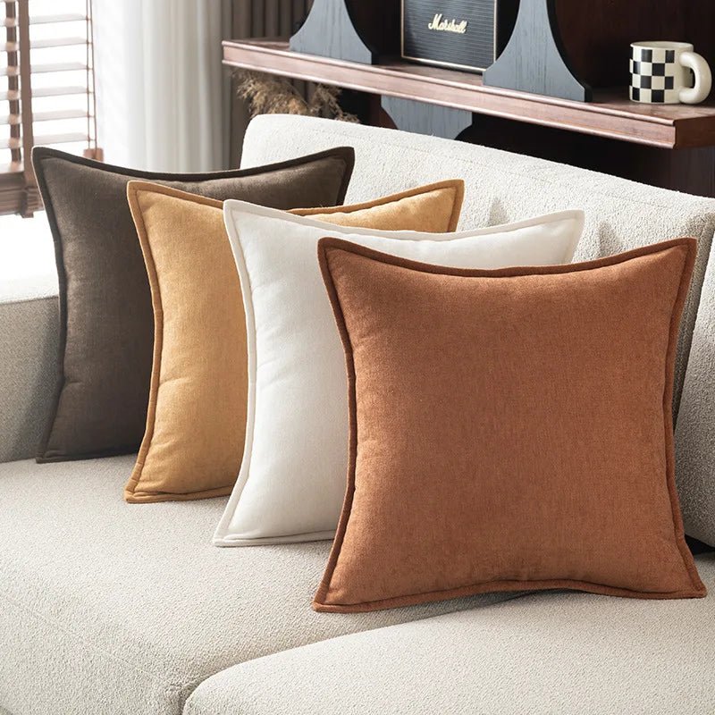 Housse De Coussin Rétro Gris - Maison Coussin